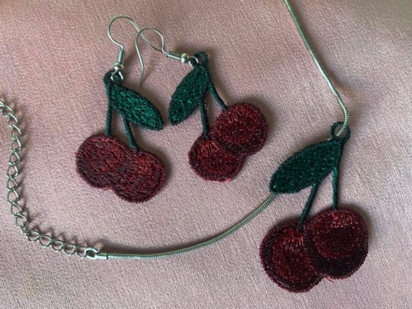 Cherry Earrings and Pendant