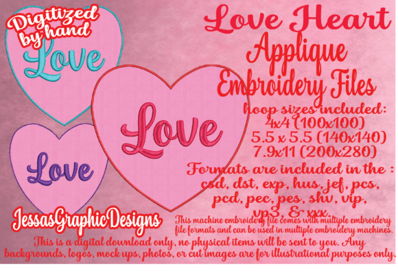 Love Heart Applique: A Thoughtful Embroidery Choice for Personalized Gifts