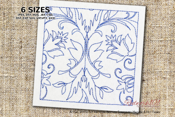Mirror Flower Swirl Lineart Design