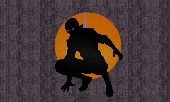Ninja Warrior Embroidery Design