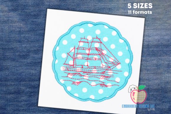 Sailbot in Circle Frame Applique Review