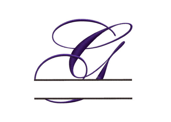 Split Monogram Font Letter G