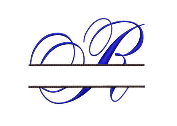 Split Monogram Font Letter R