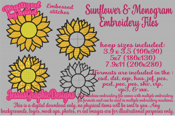 Sunflowers with Monograms