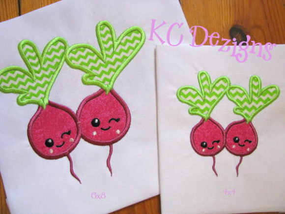Valentine Beetroot Pair Applique